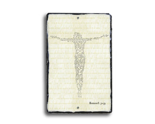 Customizable Slate Bible Verse Sign - Christ on the Cross...