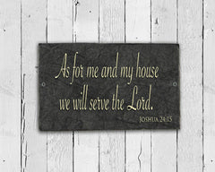 Customizable Slate Religious Sign - Religious Quote Plaque - Handmade and Personalized