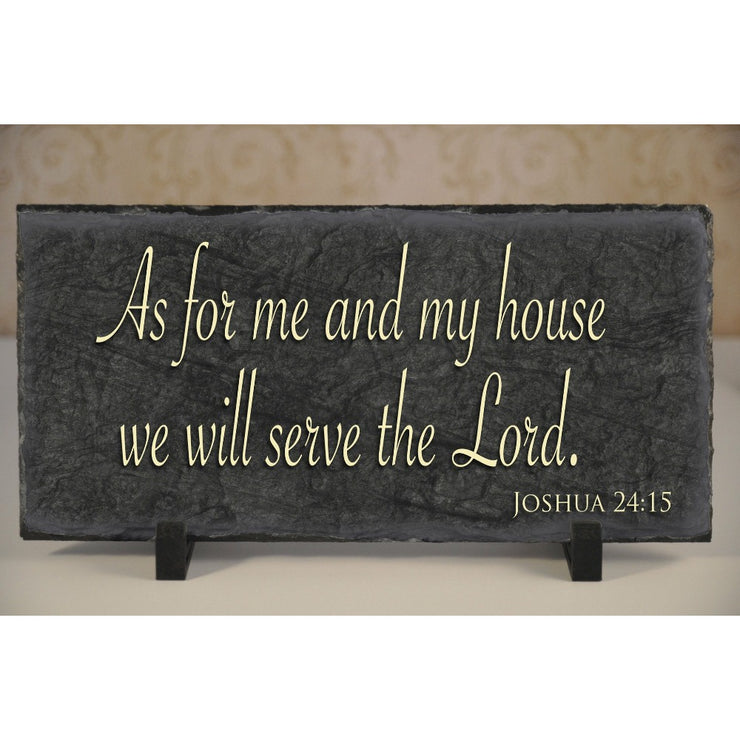 Handmade and Customizable Slate Religious Sign - Religious Quote Plaque - Sassy Squirrel Ink