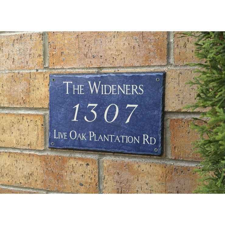 Blue Marble House Sign