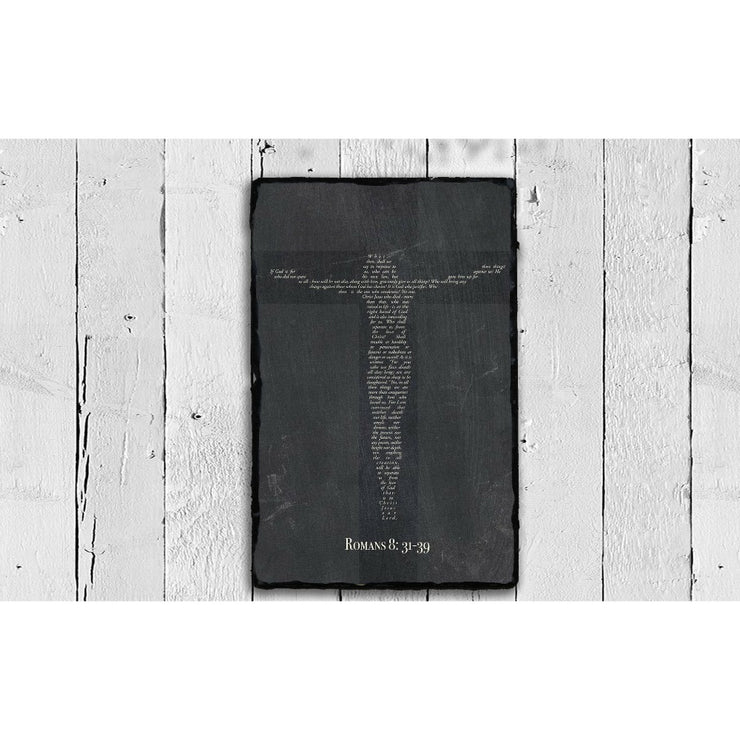 Handmade and Customizable Slate Bible Verse Sign - Christ on the Cross - Sassy Squirrel Ink