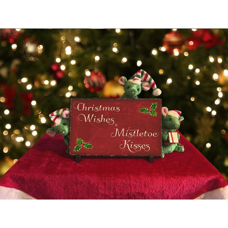 Handmade and Customizable Slate Holiday Sign - Christmas Wishes - Sassy Squirrel Ink