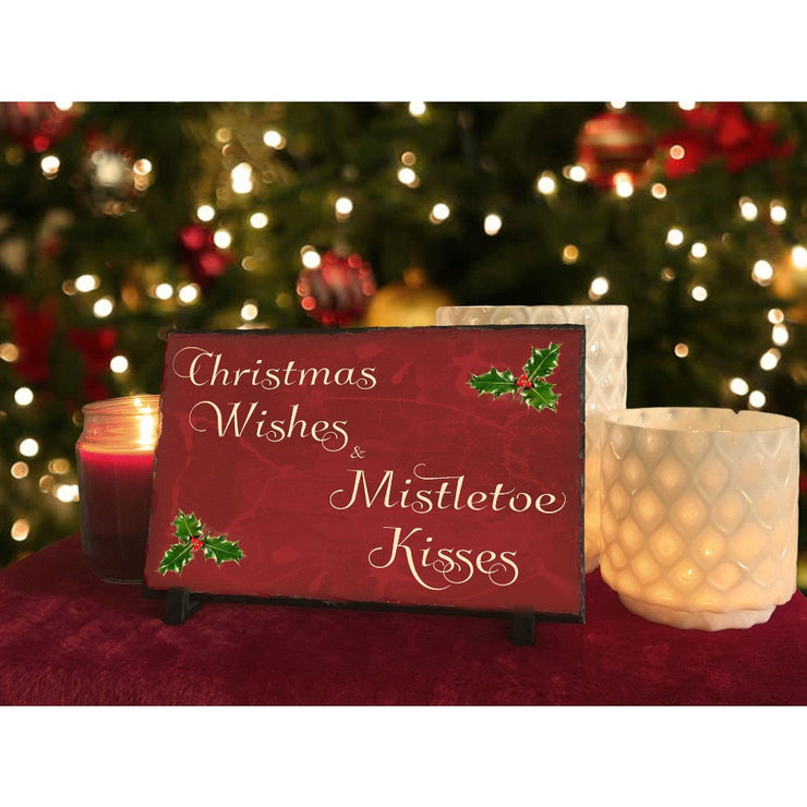 Handmade and Customizable Slate Holiday Sign - Christmas Wishes - Sassy Squirrel Ink
