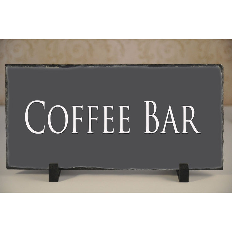 Handmade and Customizable Slate Home Sign - Coffee Bar Plaque - Sassy Squirrel Ink