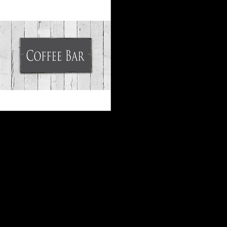 Handmade and Customizable Slate Home Sign - Coffee Bar Plaque - Sassy Squirrel Ink