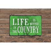 Handmade and Customizable Slate Home Sign - Life is Better in the Country Plaque - Sassy Squirrel Ink