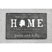 Handmade and Customizable Slate Home Sign - Personalized with Name, Address, State - Sassy Squirrel Ink