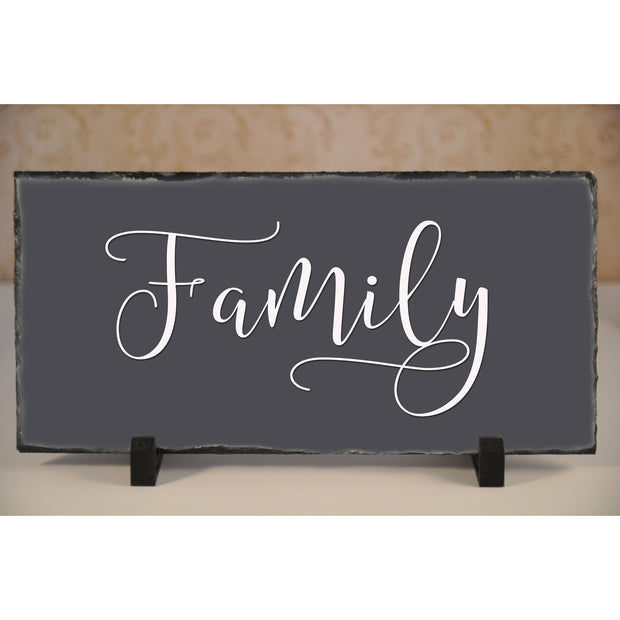 Handmade and Customizable Slate Home Sign - Family Plaque - Sassy Squirrel Ink