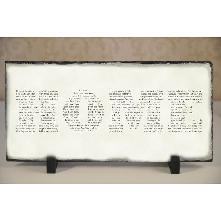 Handmade and Customizable Slate Song Lyric Sign - Home Lyric Plaque - Sassy Squirrel Ink