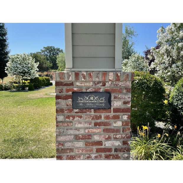 Beautifully Handcrafted and Customizable Slate Home Address Plaque. Improve the curb appeal of your property with this bespoke house sign.