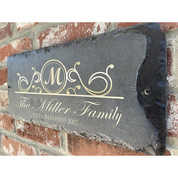 Beautifully Handcrafted and Customizable Slate Home Address Plaque. Improve the curb appeal of your property with this bespoke house sign.