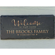 Beautifully Handcrafted and Customizable Slate Home Address Plaque. Improve the curb appeal of your property with this bespoke house sign.