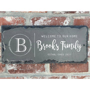Beautifully Handcrafted and Customizable Slate Home Address Plaque. Improve the curb appeal of your property with this bespoke house sign.