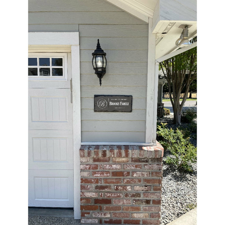 Beautifully Handcrafted and Customizable Slate Home Address Plaque. Improve the curb appeal of your property with this bespoke house sign.