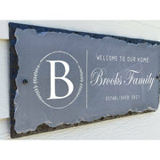 Beautifully Handcrafted and Customizable Slate Home Address Plaque. Improve the curb appeal of your property with this bespoke house sign.