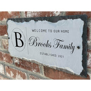 Beautifully Handcrafted and Customizable Slate Home Address Plaque. Improve the curb appeal of your property with this bespoke house sign.