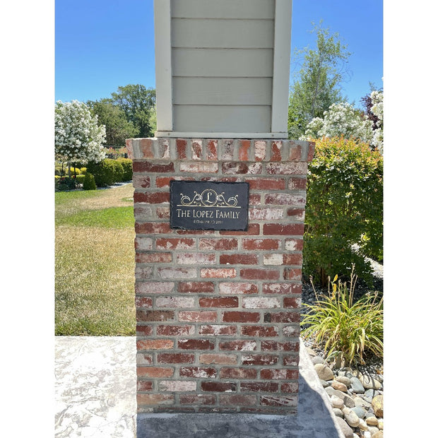 Beautifully Handcrafted and Customizable Slate Home Address Plaque. Improve the curb appeal of your property with this bespoke house sign.
