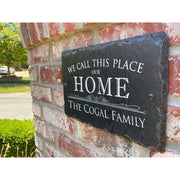Beautifully Handcrafted and Customizable Slate Home Address Plaque. Improve the curb appeal of your property with this bespoke house sign.
