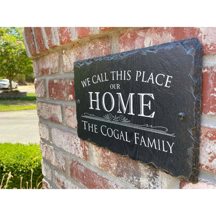 Beautifully Handcrafted and Customizable Slate Home Address Plaque. Improve the curb appeal of your property with this bespoke house sign.