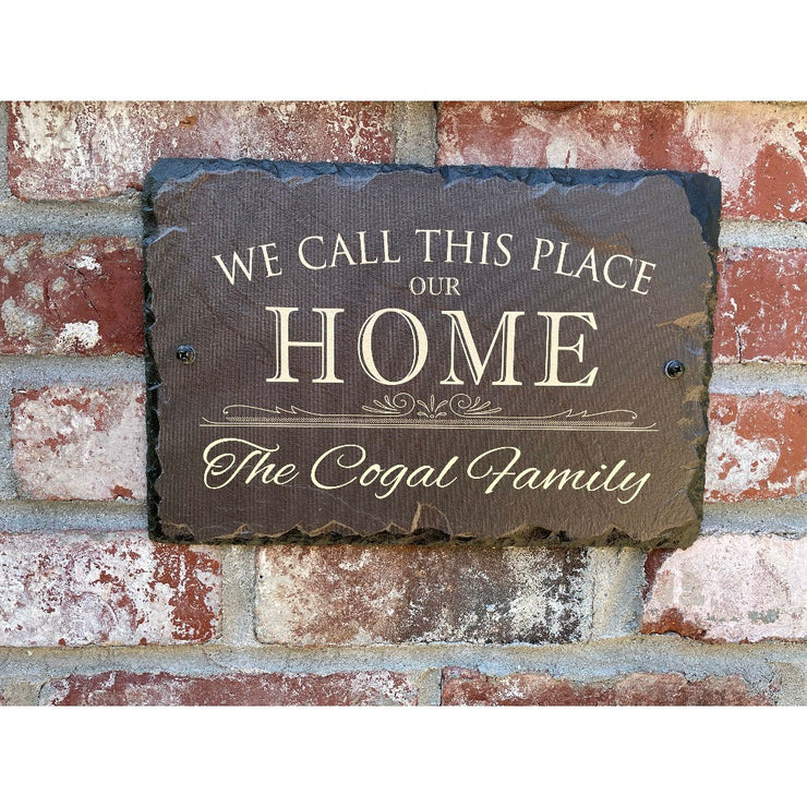 Beautifully Handcrafted and Customizable Slate Home Address Plaque. Improve the curb appeal of your property with this bespoke house sign.