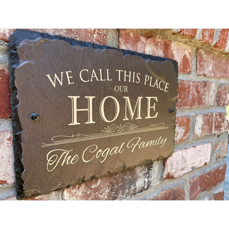 Beautifully Handcrafted and Customizable Slate Home Address Plaque. Improve the curb appeal of your property with this bespoke house sign.