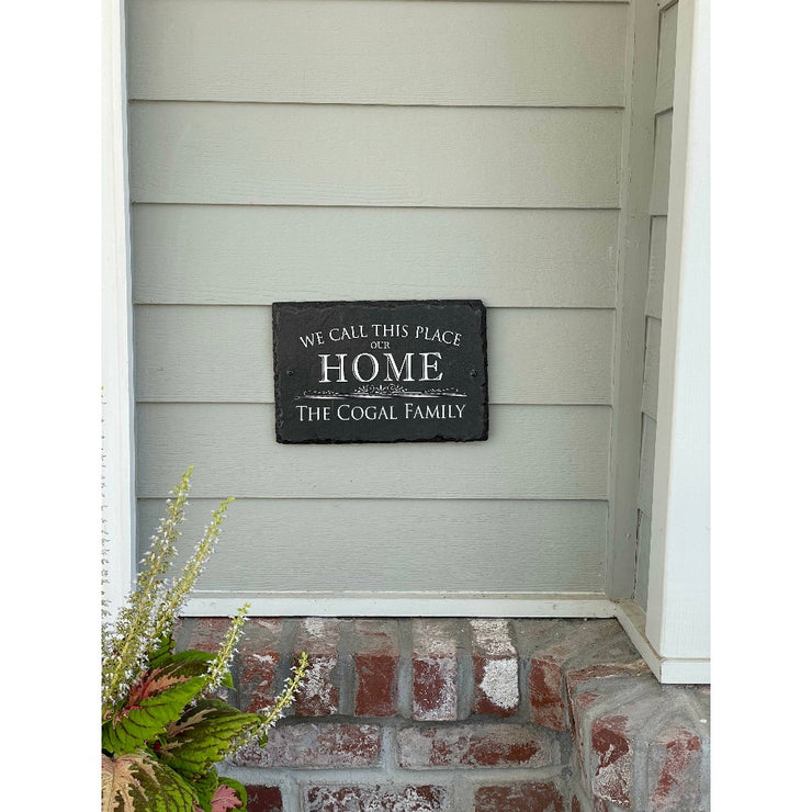 Beautifully Handcrafted and Customizable Slate Home Address Plaque. Improve the curb appeal of your property with this bespoke house sign.