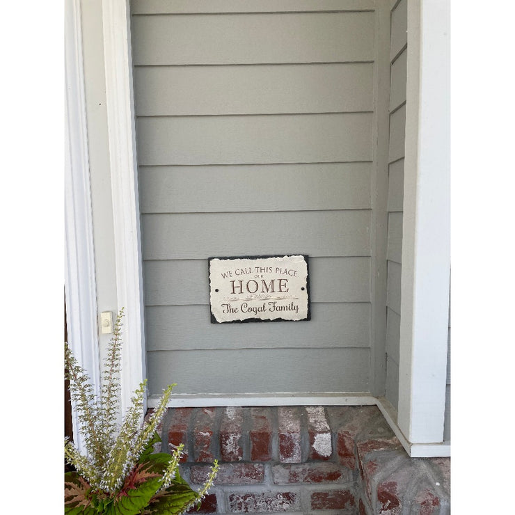 Beautifully Handcrafted and Customizable Slate Home Address Plaque. Improve the curb appeal of your property with this bespoke house sign.