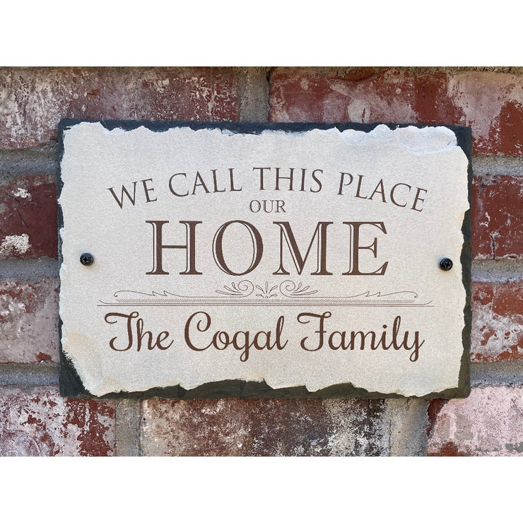 Beautifully Handcrafted and Customizable Slate Home Address Plaque. Improve the curb appeal of your property with this bespoke house sign.