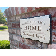 Beautifully Handcrafted and Customizable Slate Home Address Plaque. Improve the curb appeal of your property with this bespoke house sign.