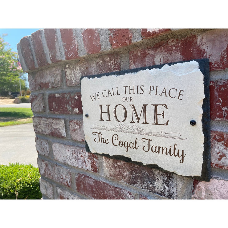 Beautifully Handcrafted and Customizable Slate Home Address Plaque. Improve the curb appeal of your property with this bespoke house sign.