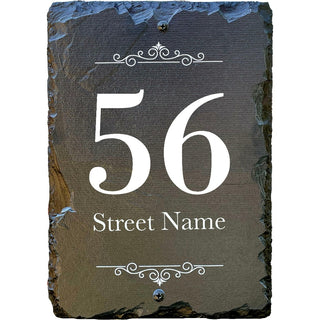 Beautifully Handcrafted and Customizable Slate Home Address. Improve the curb...