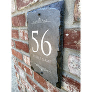 Beautifully Handcrafted and Customizable Slate Home Address. Improve the curb appeal of your property with this bespoke house sign.