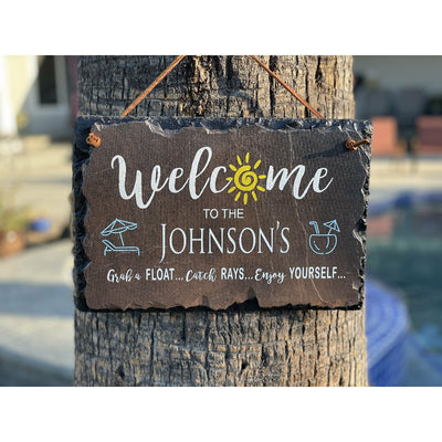 Beautifully Handcrafted and Customizable Slate Home Address Plaque. Improve the curb appeal of your property with this bespoke house sign.