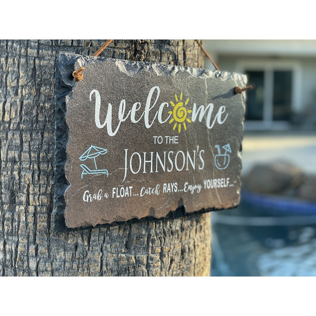 Beautifully Handcrafted and Customizable Slate Home Address Plaque. Improve the curb appeal of your property with this bespoke house sign.