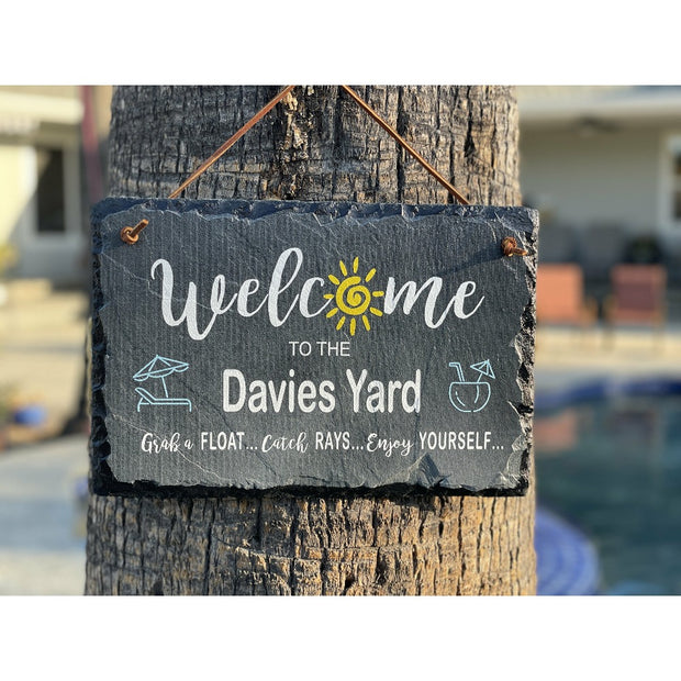 Beautifully Handcrafted and Customizable Slate Home Address Plaque. Improve the curb appeal of your property with this bespoke house sign.