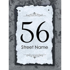 Beautifully Handcrafted and Customizable Slate Home Address. Improve the curb appeal of your property with this bespoke house sign.