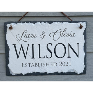 Beautifully Handcrafted and Customizable Slate Home Address Plaque. Improve the...