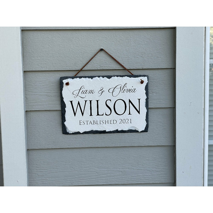Beautifully Handcrafted and Customizable Slate Home Address Plaque. Improve the curb appeal of your property with this bespoke house sign.