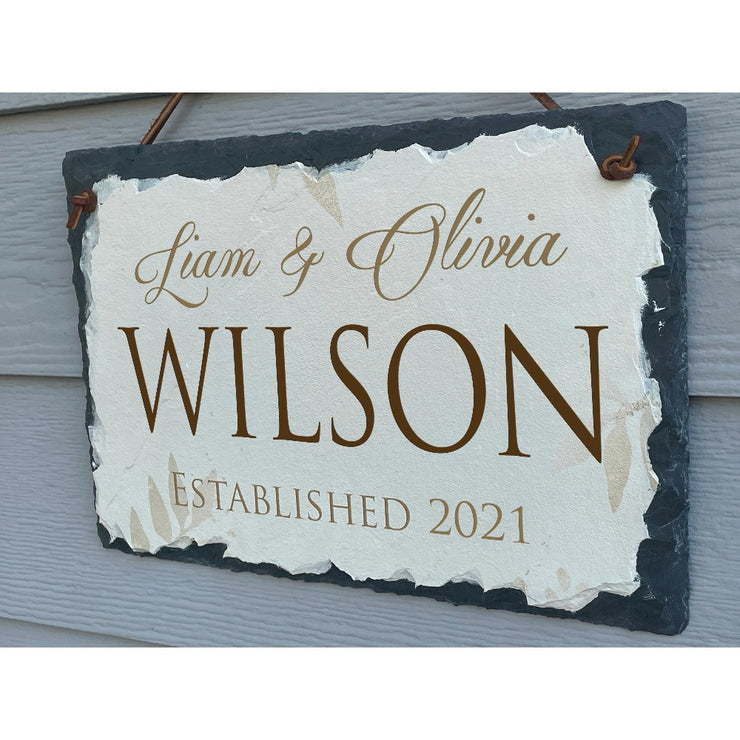 Beautifully Handcrafted and Customizable Slate Home Address Plaque. Improve the curb appeal of your property with this bespoke house sign.