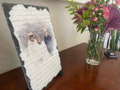Customizable Slate Photograph - Handmade and Personalized Photo Plaque