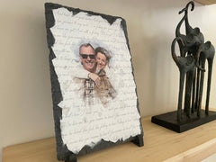 Customizable Slate Photograph - Handmade and Personalized Photo Plaque