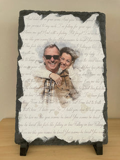 Customizable Slate Photograph - Handmade and Personalized Photo Plaque