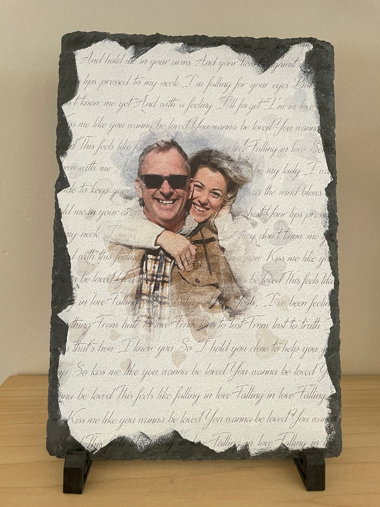Customizable Slate Photograph - Handmade and Personalized Photo Plaque