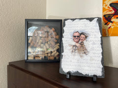 Customizable Slate Photograph - Handmade and Personalized Photo Plaque
