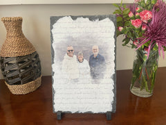 Customizable Slate Photograph - Handmade and Personalized Photo Plaque