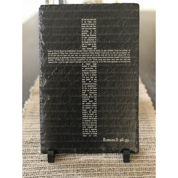 Customizable Slate Bible Verse Sign - Cross Handmade and Personalized