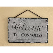 Customizable Slate Welcome Sign - Home Address Plaque - Handmade and Personalized