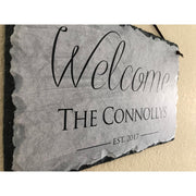 Customizable Slate Welcome Sign - Home Address Plaque - Handmade and Personalized