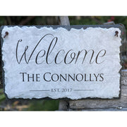 Customizable Slate Welcome Sign - Home Address Plaque - Handmade and Personalized