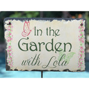 Customizable Slate Garden Sign - Handmade and Personalized